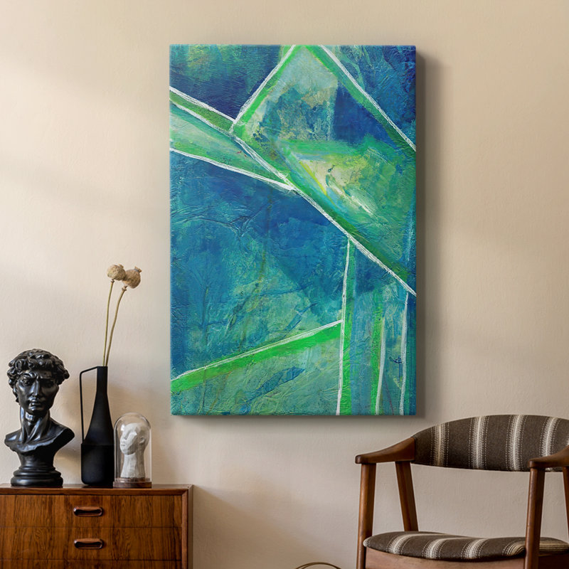 GeometricInCoolIV - galerie sur mesure Cavas, H 18 po x l 12 po