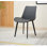 Chaise rembourrée en cuir de 20 po de largeur avec cadre en métal