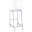 Ensemble de 2 tabourets de bar transparents et chromés