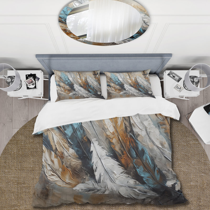 Ensemble de housse de couette en microfibre / polyester Gold Feather Extravaganza II Bedding