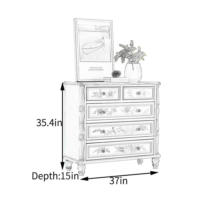 Armoire d'entrée peinte