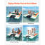 Quai flottant gonflable, plateforme de quai gonflable de 8 x 6 pi, tapis gonflable antidérapant avec sac de transport portable et échelle détachable, plate-forme flottante pour la plage