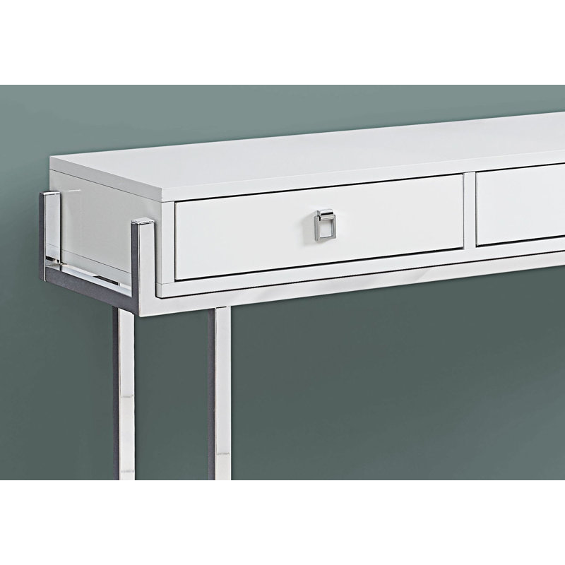 Console avec tiroirs de rangement, Blanc