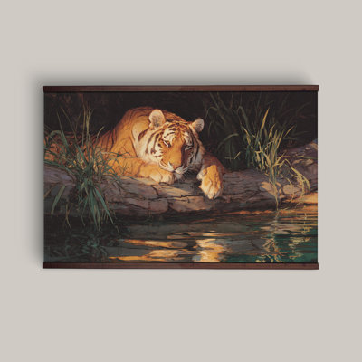 Tigre, tapisserie murale, faune, jungle, toile, art, safari, Tenture murale