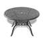 Ensemble de salle à manger 7 pièces en fonte d'aluminium toutes saisons, comprenant 6 chaises pivotantes et une table ronde de 48,03 po avec structure noire