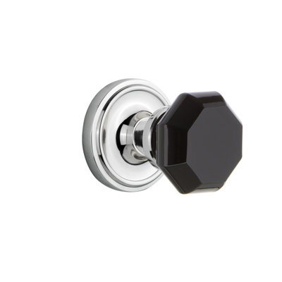 Rosette classique avec bouton de porte Waldorf noir