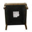 Fauteuil d'appoint, similicuir brun vieilli avec accoudoirs inclinés