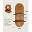 Tablette suspendue arquée à 2 niveaux pour plantes, décoration murale moderne en bois de style bohème, étagères flottantes brunes d'intérieur