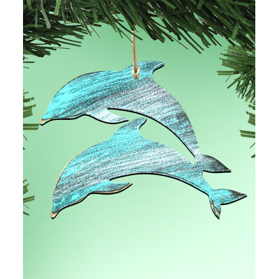5'' Wood Animals Holiday Shaped Ornament