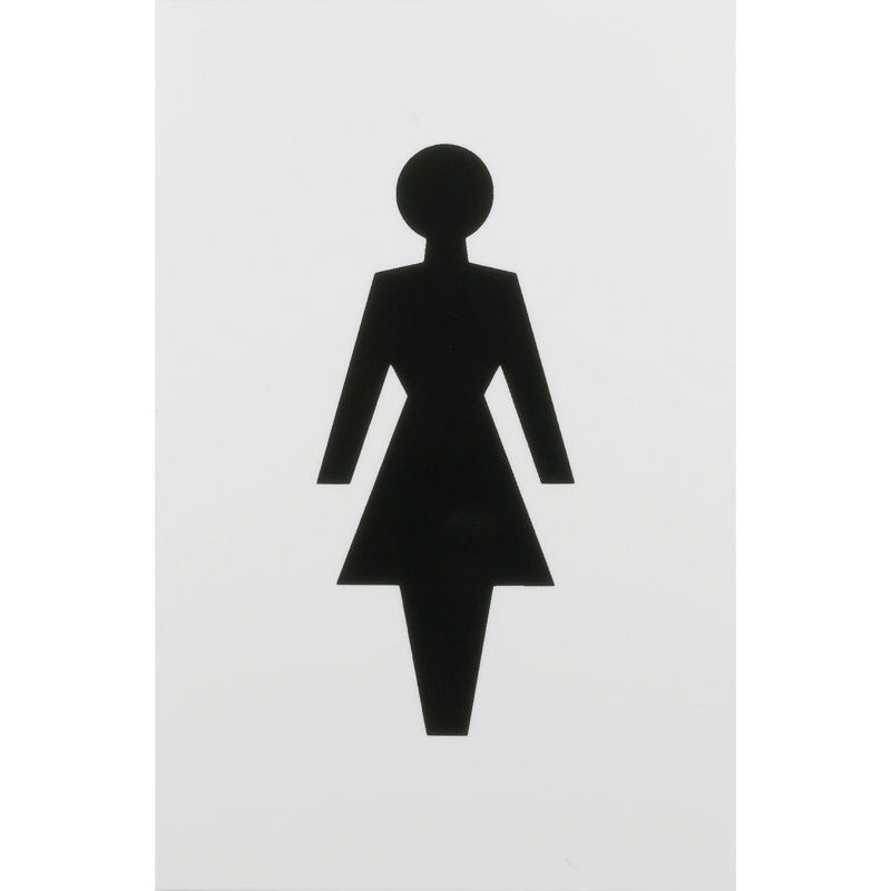 Amaryia Female Sign 100Mm X 150Mm, Traffic White