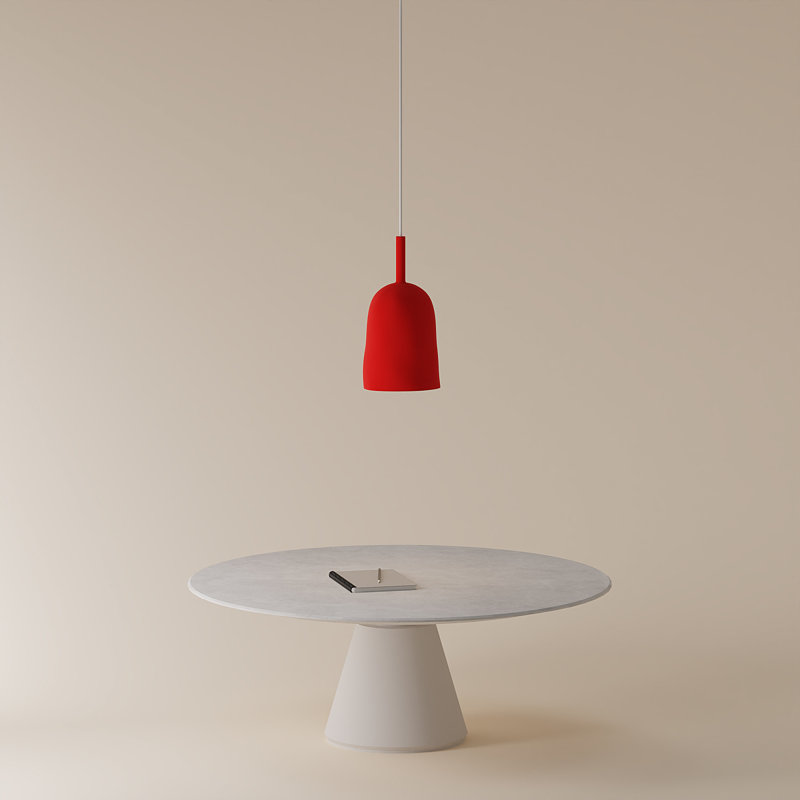Vessel Pendant Light, 24" H x 14.5" W x 9" D, Poppy, White