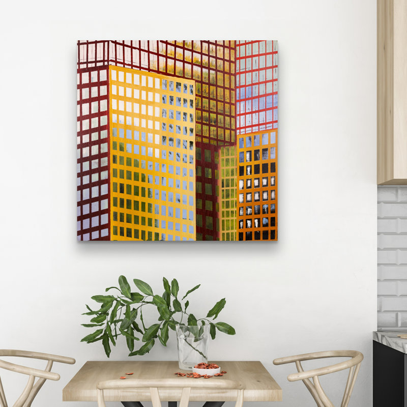 Skyscrapers - 32"x32" art on canvas