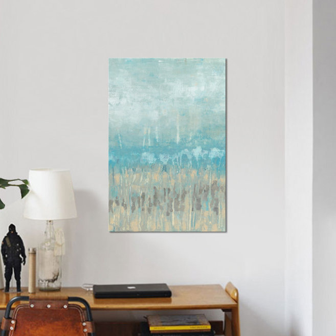 «Coastline Abstraction II» par Jennifer Goldberger, impression sur toile tendue, H 12 po x l 8 po x P 0,75 po