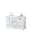 Ensemble de meuble-lavabo double autoportant Deborah avec plateau en quartz et miroir-98141394-98141395-98186460