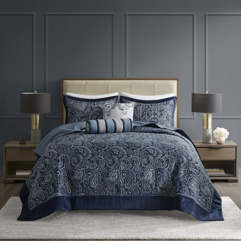 Ensemble de literie en jacquard élégant, confort en coton, style classique pour la maison