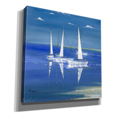 'Serenity Sailboats' by Paul Brent, Canvas Wal Art