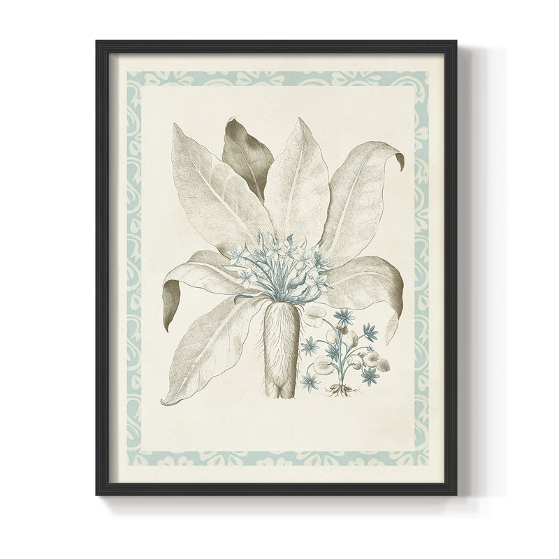 Willow Blue Besler, reproduction encadrée en V - bois massif, Noir, H 10 po x l 8 po