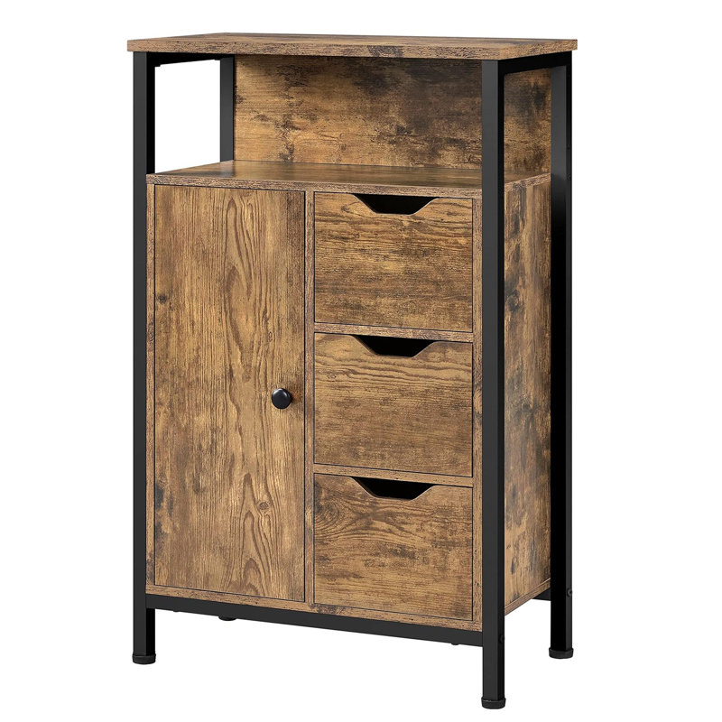 Armoire de rangement au sol, Brun rustique