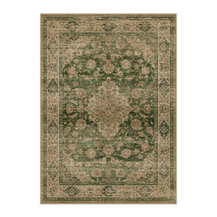 Kimbolton Oriental Machine Washable Area Rug For Living Room with Non-Slip Backing