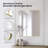 Premium Metal Frame Shatterproof Wall Mount Mirror - FM2-110251958-110251956