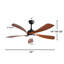 (Identique à W882P146311) Ventilateur de plafond intérieur de 52 pouces avec 3 couleurs à intensité variable, 5 pales ABS, télécommande, moteur à courant continu réversible, noir avec lumière DEL-1818739690