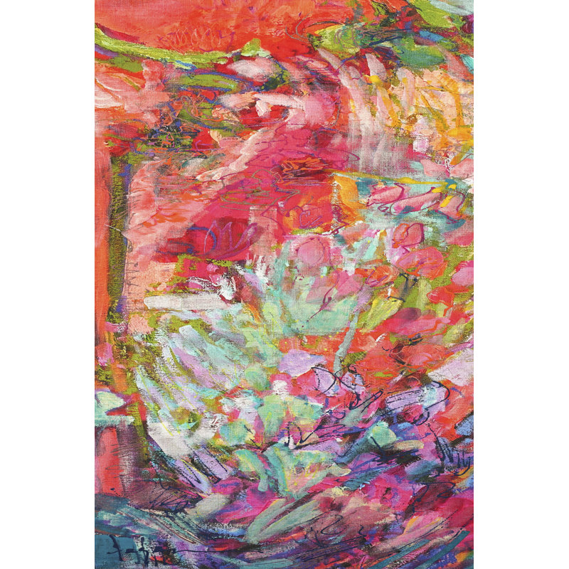 Reproduction de la déesse Eugenja dans son jardin I sur toile par Dorothy Fagan, H 18 po x l 12 po