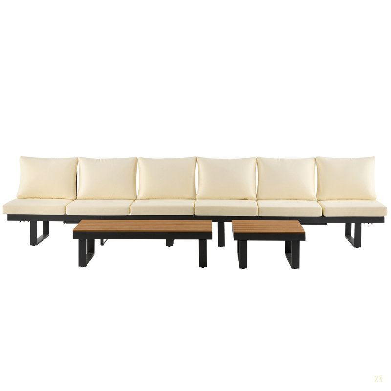 Ensemble de conversation pour canapé modulaire d'extérieur, Beige