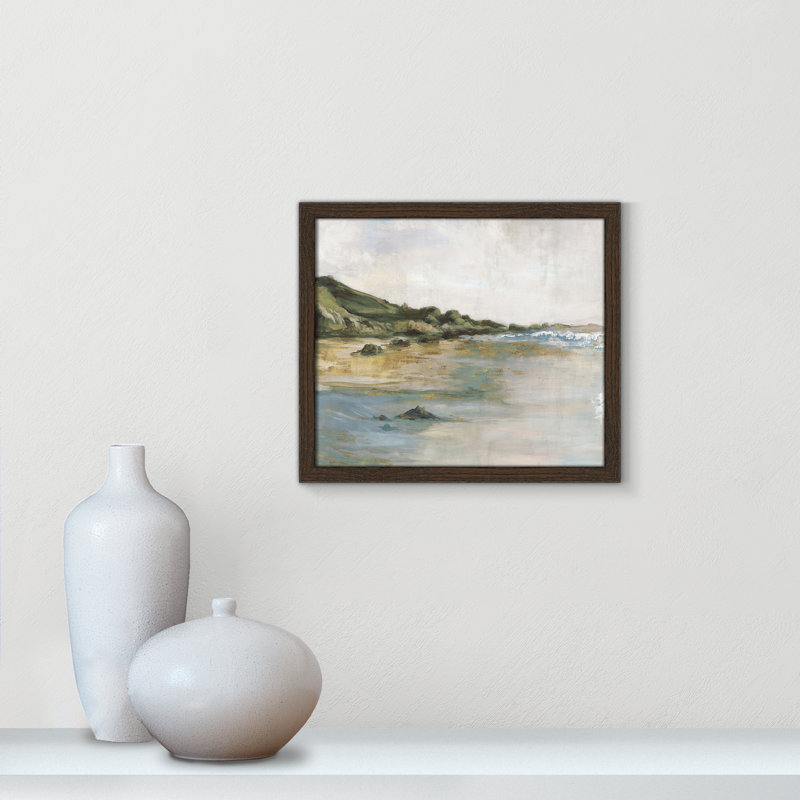 Impression «Tide’s Edge» par Casa Fine Arts, H 13 po x l 15 po x P 0,75 po, Reproduction encadrée sans passe-partout, Noyer