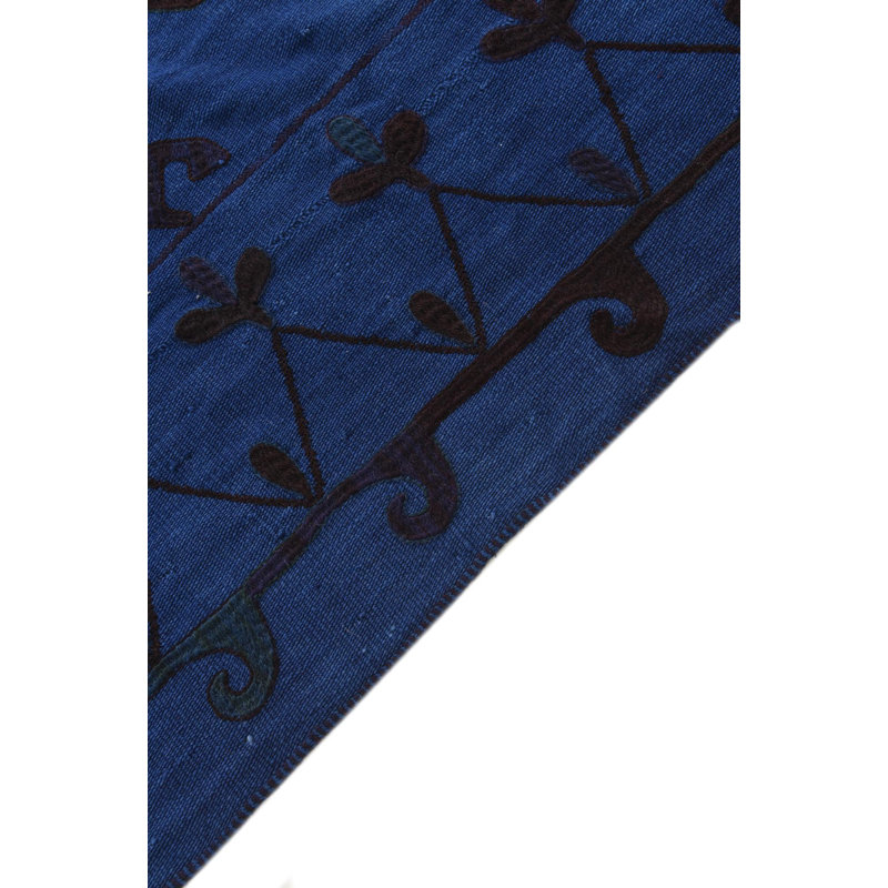 7 Ft Square Puleo Navy Blue Rug