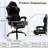 Ergonomic Gaming Chair With Massage Lumbar Support & Footrest, Fabric Computer Chair With Pocket Spring Seat, 90°-155° Recline, 350 Lbs Capacity-1007093133