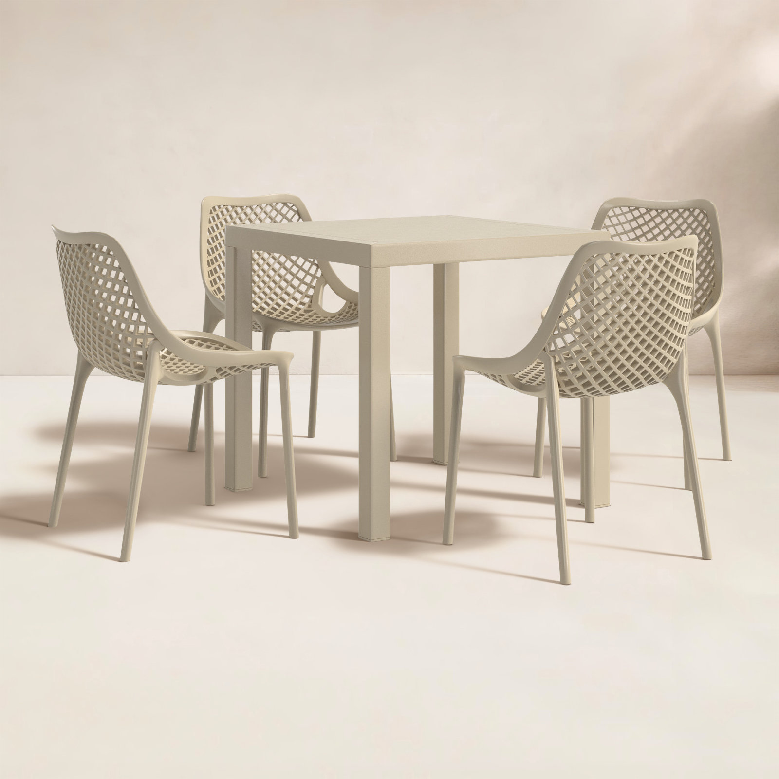 Asherton 32" Patio Dining Set, Taupe