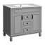 Meuble-lavabo gris avec lavabo - 36 po avec armoire moderne pour garder votre porte propre et bien fermée-1279904926-1279904923