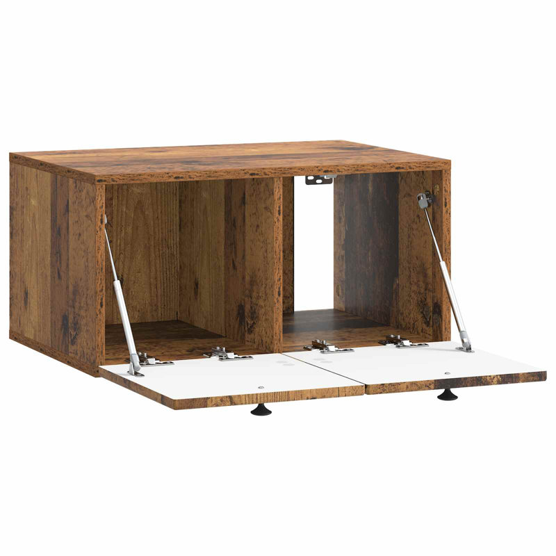 Unfinished TV Stand, 30cm H x 59.5cm L x 41cm W, Old Wood