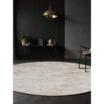 Tapis beige soyeux et moelleux