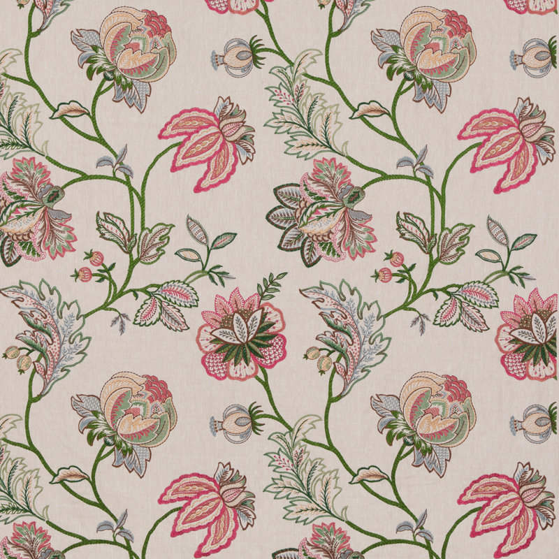Caspian Agra Fabric, Fuchsia
