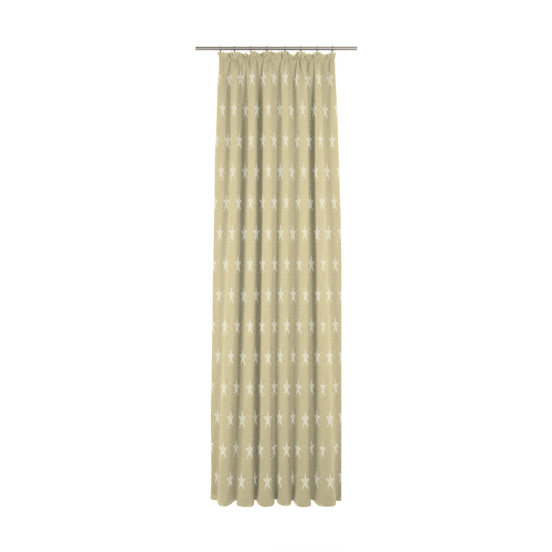 Marple Room Darkening Curtain Single Panel, 135 W x 245 D cm, Cream