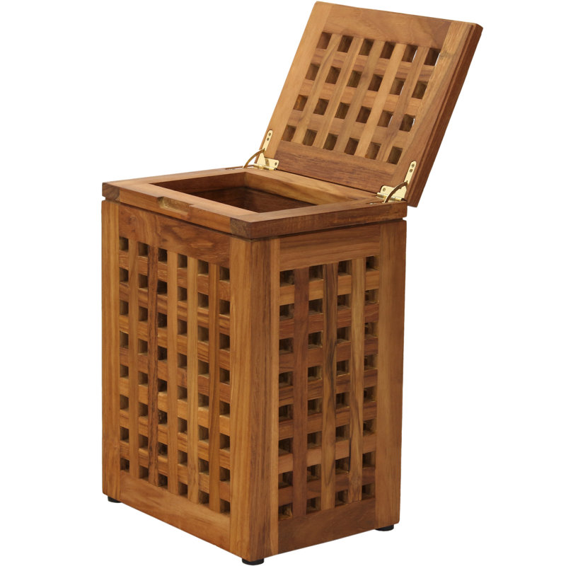 Corbeille pour déchets en teck 6 gallons Grate