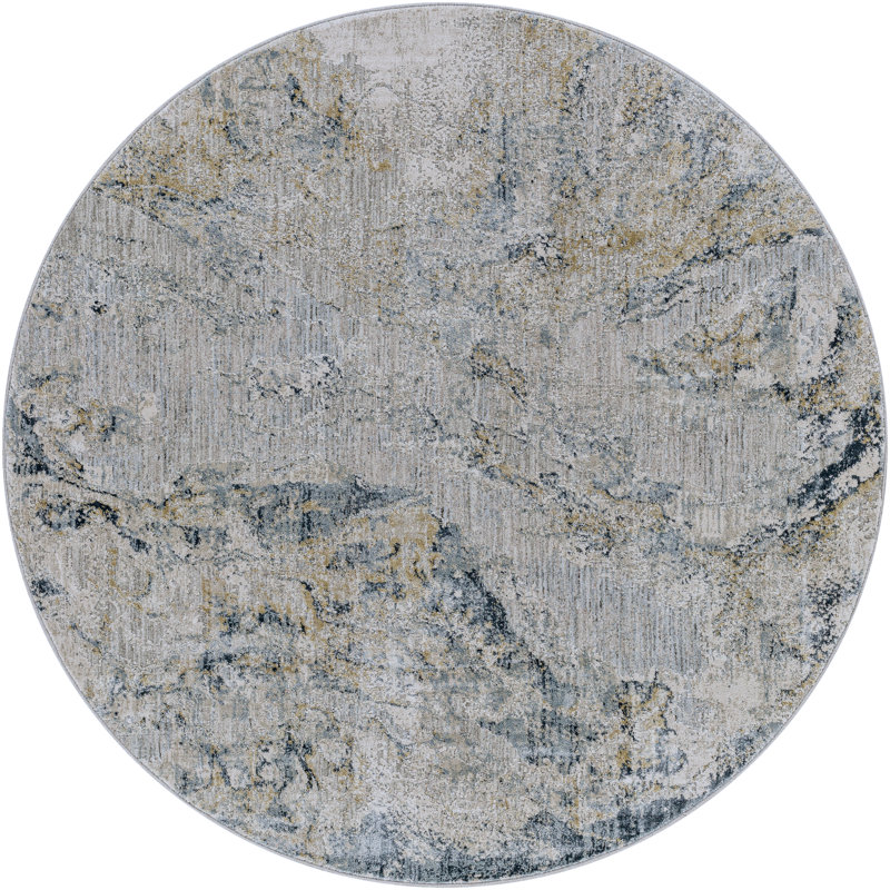 Batres Abstract Indoor Rug, Round 5'
