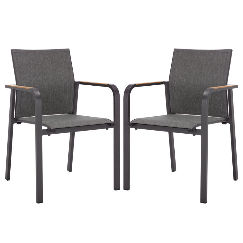 Fauteuil Dexter avec ensemble en teck 2, Gris