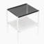 Ensemble de 2 tables de bout rectangulaires, plateau en verre trempé avec panneau de fibres à densité moyenne, table de salon moderne-1419296163-1419296160
