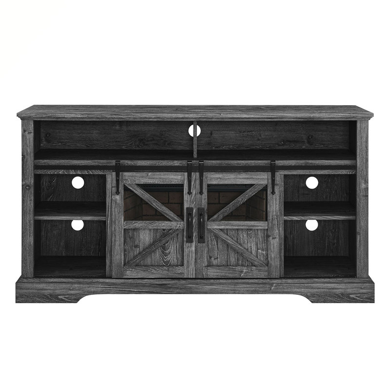 Buffet décoratif 2 portes Zenn, gris