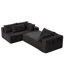 Ensemble de canapé modulaire rembourré en chenille Modern, ensemble de canapé modulaire modulaire en L de 108 po avec 6 coussins, canapé-lit combiné gratuit pour le salon, la chambre à coucher (méridienne gauche)-1961669218