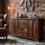 Buffet en bois massif à 3 tiroirs et 4 portes Larae-26876133