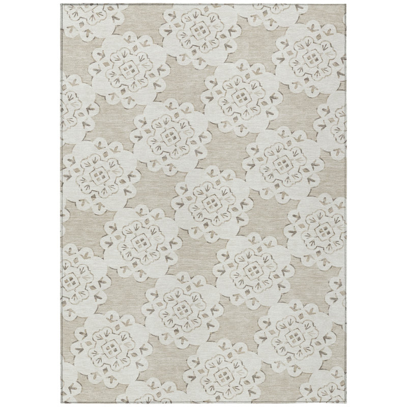 Machine Washable Indoor/Outdoor Chantille ACN2352 Casual Rug, Rectangle 5' x 7'6"