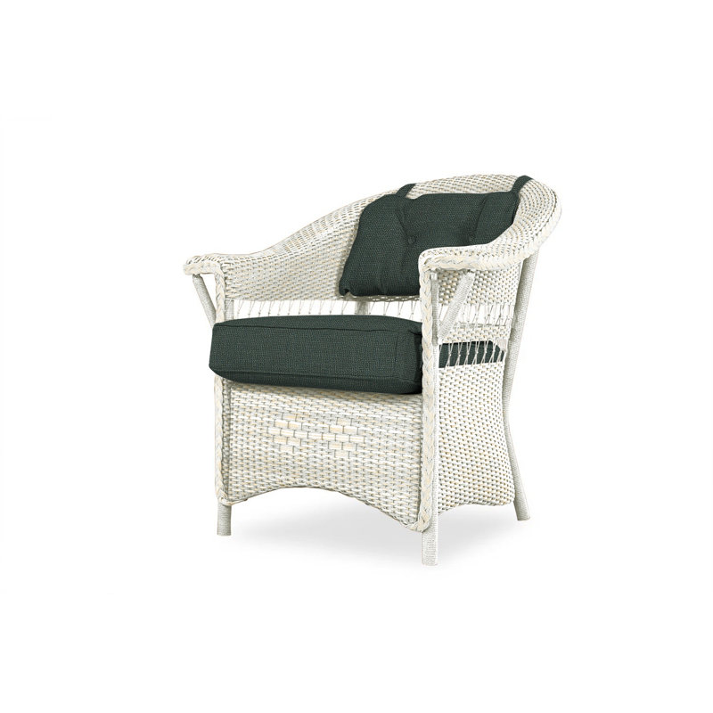 Nantucket Outdoor Dining Armchair, Antique White, Remy Pebble