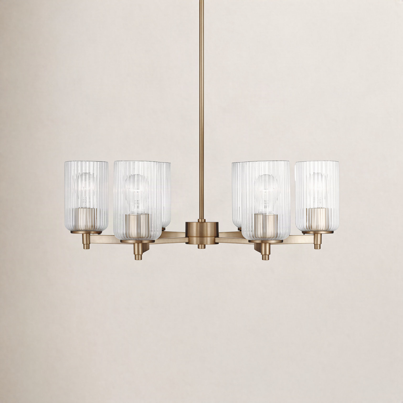 Adalina 6 - Light Dimmable Chandelier, Satin Brass