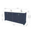 Meuble-lavabo double autoportant 72 po avec plateau en quartz blanc Maya-92871958