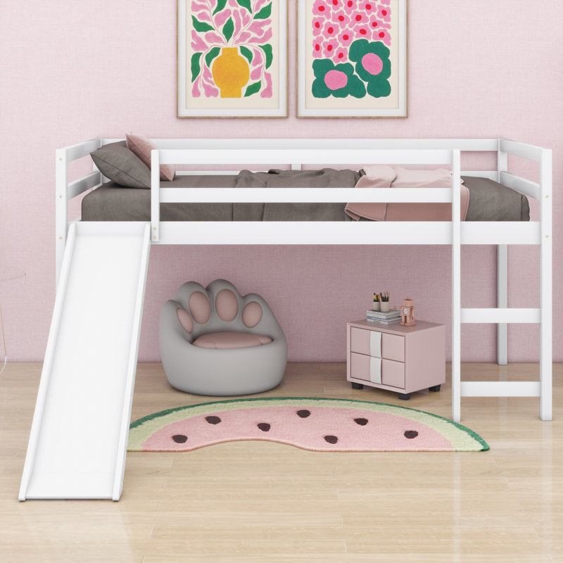 Lit mezzanine simple Jayci Kids, Blanc