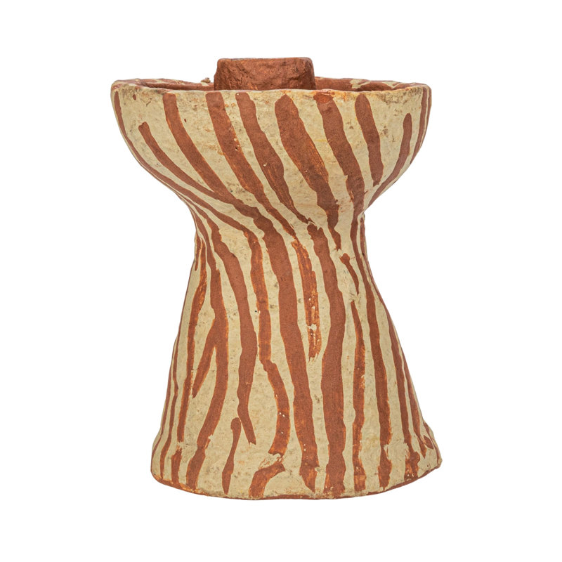 5'' H Paper Mache Tabletop Candlestick