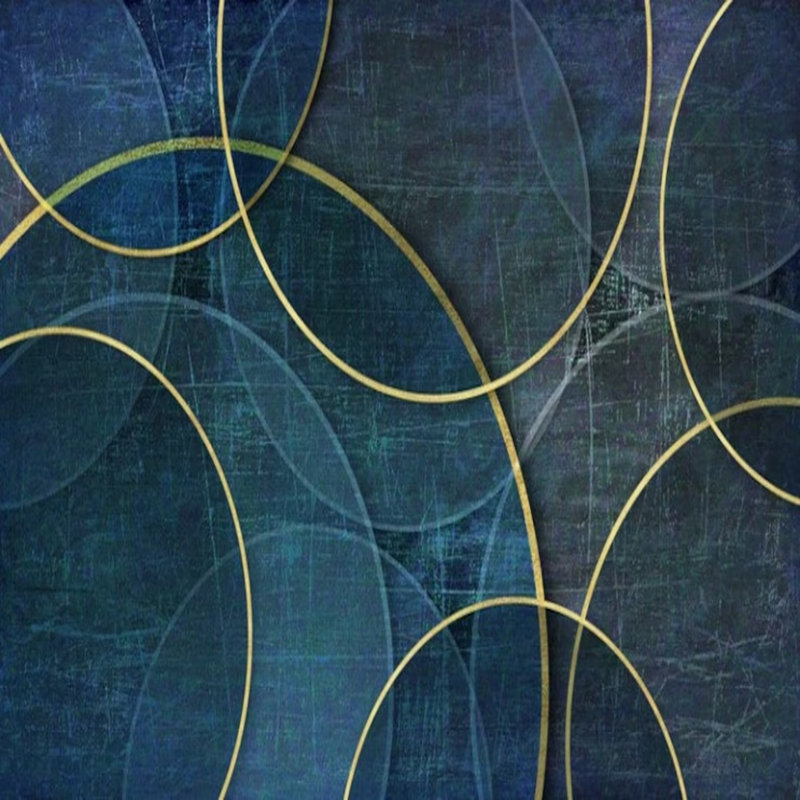 Or orbe sur bleu minuit, 96" L x 108" W